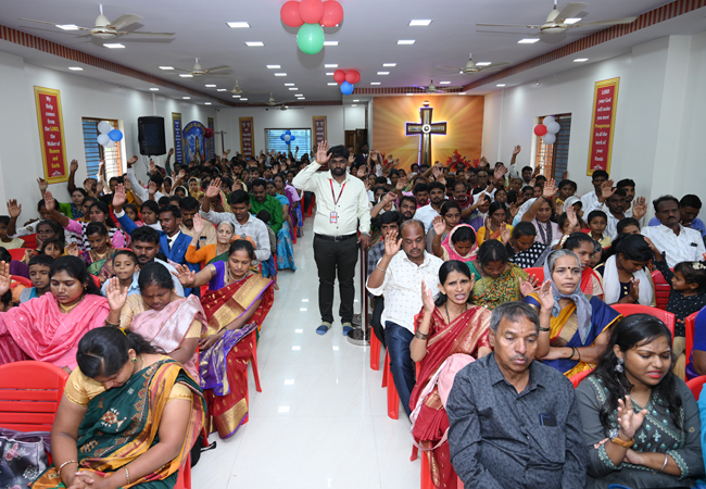 Bro Andrew Richard celebrates his 60th Birthday with grandneur amidst a large number of devotees here on Sunday, 16th, 2023, at Grace Ministry Prayer Centre Budigere in Bangalore with a myriad of wishes.